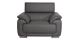Fauteuil en cuir MARJORIE - Gris 