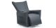 Fauteuil releveur électrique 1 place en cuir MAEVA - Noir