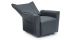 Fauteuil releveur électrique 1 place en cuir MAEVA - Noir