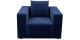 Fauteuil en velours KALIA - Bleu