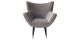 Fauteuil en velours BLOOM - Gris