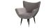 Fauteuil en velours BLOOM - Gris