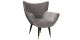 Fauteuil en velours BLOOM - Gris