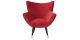 Fauteuil en velours BLOOM - Rouge