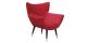 Fauteuil en velours BLOOM - Rouge