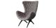 Fauteuil en velours ANGELA - Gris