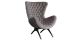 Fauteuil en velours ANGELA - Gris