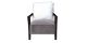Fauteuil en velours ROMA - Gris