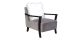 Fauteuil en velours ROMA - Gris