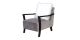 Fauteuil en velours ROMA - Gris