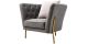 Fauteuil en velours KIARA - Gris