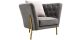 Fauteuil en velours KIARA - Gris