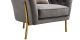 Fauteuil en velours KIARA - Gris