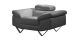 Fauteuil en cuir gris souris MAGNOLIA