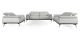Fauteuil cuir Design ELLIE - Gris
