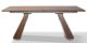 Table à manger extensible bois/laqué ISORA - Noyer/Gris