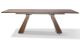 Table à manger extensible bois/laqué ISORA - Noyer/Gris