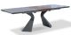 Table à manger extensible bois/laqué WEST - Noyer/Gris
