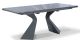 Table à manger extensible bois/laqué WEST - Noyer/Gris