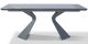 Table à manger extensible bois/laqué WEST - Noyer/Gris