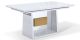 Table à manger extensible bois/laqué MANDY- Chêne/Blanc