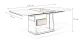 Table à manger extensible bois/laqué MANDY- Chêne/Blanc