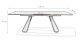 Table à manger extensible bois/laqué ISORA - Noyer/Gris